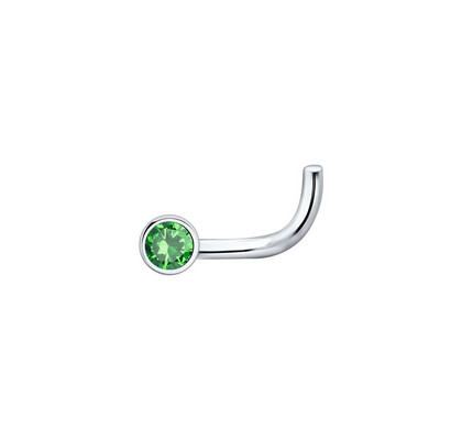Piercing din argint cu zirconiu