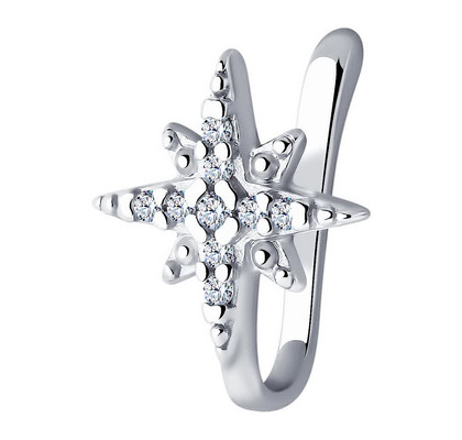Piercing din argint cu zirconiu