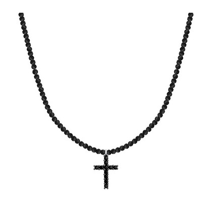 Colier din argint cu spinel și zirconiu cubic
