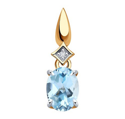 Pandantiv din aur 585 cu topaz