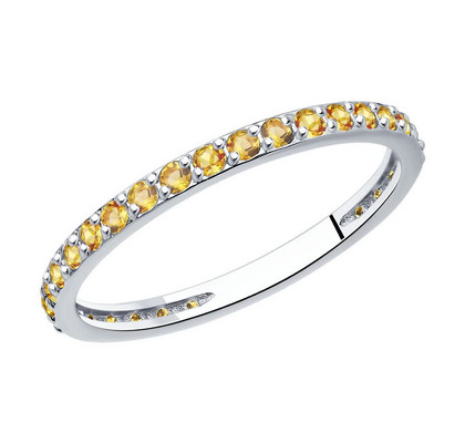 Inel de argint cu citrine